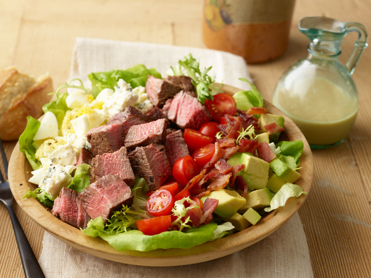 cobb salad with tenderloin steak