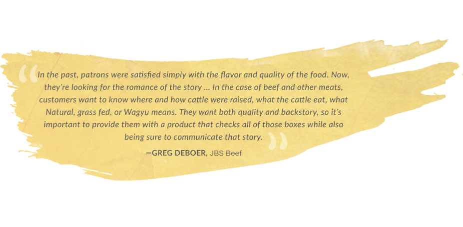 patrons want quality responsibly sourced meat and beef - greg deboer quote, jbs