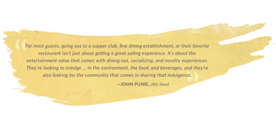 fine dining inside a restaurant - john punis quote, jbs beef