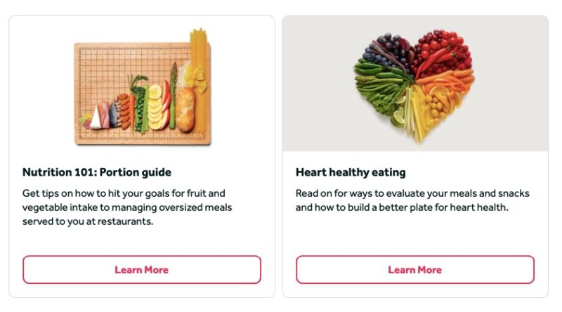 nutrition and heart health guides from grocry store